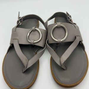 1. State Gray Sandals with Silver Rings “Lelle”